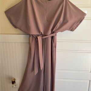 AX Paris Soft Pink Jumpsuit with Belt